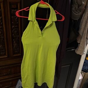 Moda International Neon Green Women’s Tennis Backless Dress